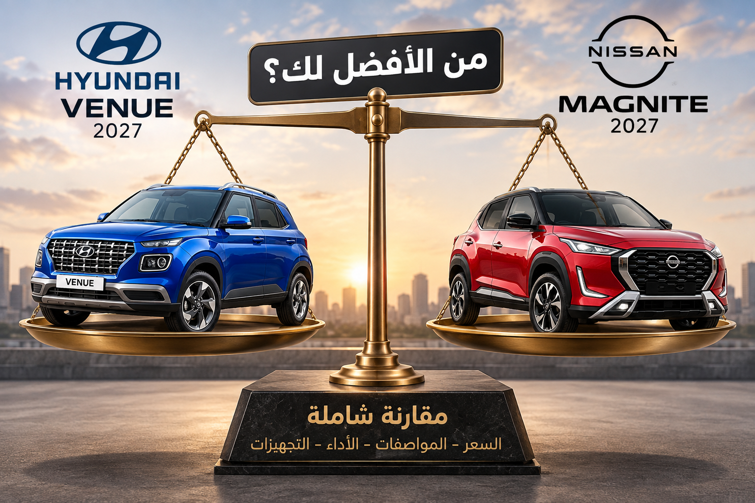 هيونداي فينيو 2027 أم نيسان ماجنيت 2027؟ مقارنة الأسعار والمواصفات